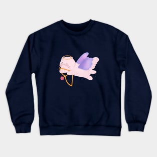 Pink Cupid Cat Crewneck Sweatshirt